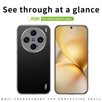 For Vivo X200 Pro Mini 5G Clear Phone Case MOFI Ultra-Thin TPU Phone Back Cover