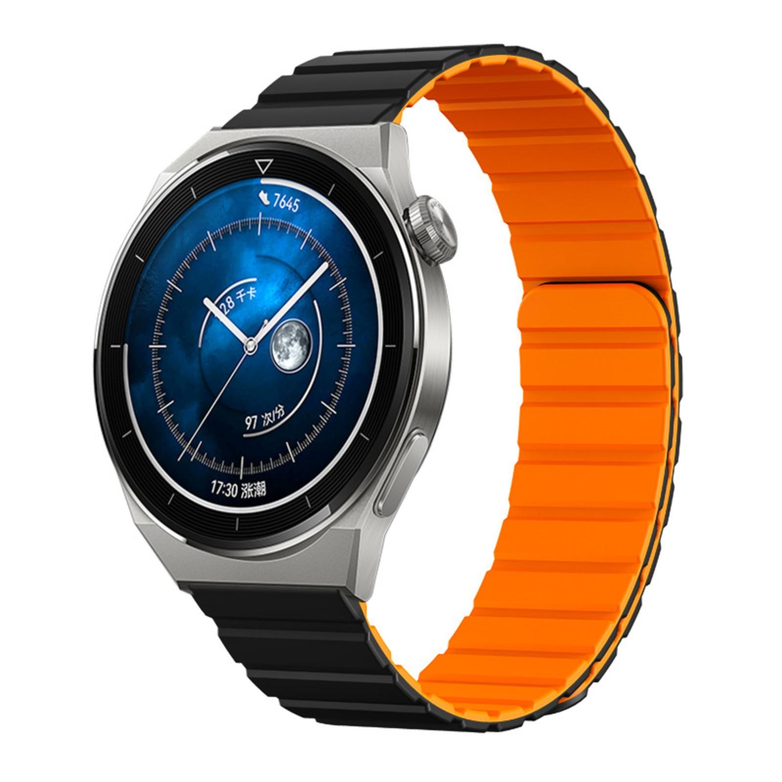 

Watch Strap Silicone Leather Magnetic Buckle Strap One Size