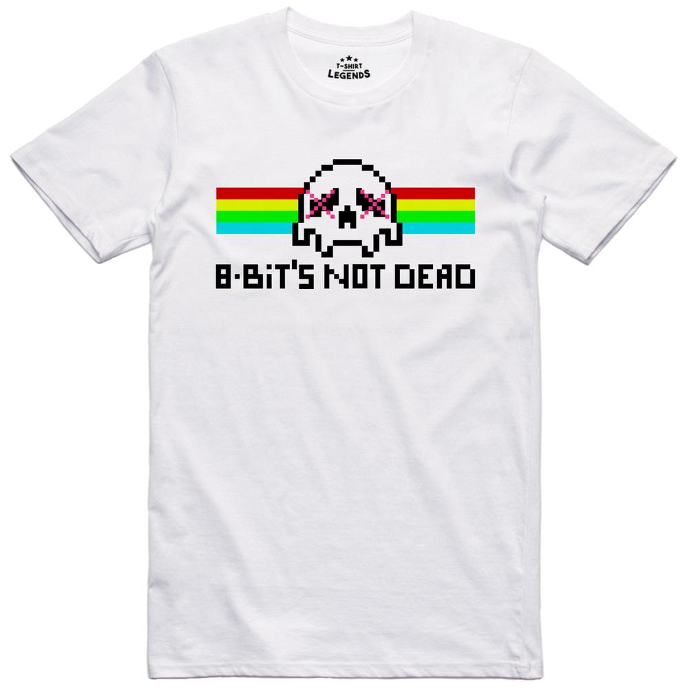 8Bits Not Dead T Shirt Retro Unisexs Vintage Computer Logo 8 Bit Gamer Tee