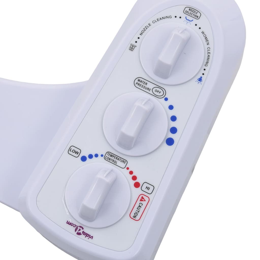 Bidet da Attacco per Sedile WC Acqua Calda Fredda Doppi Ugelli
