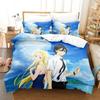 New Summer Time Rendering Bedding Set Cartoon  Three-piece Set Adult Kid Bedroom Duvet Cover Sets 3D Kawaii Girls Twin Set