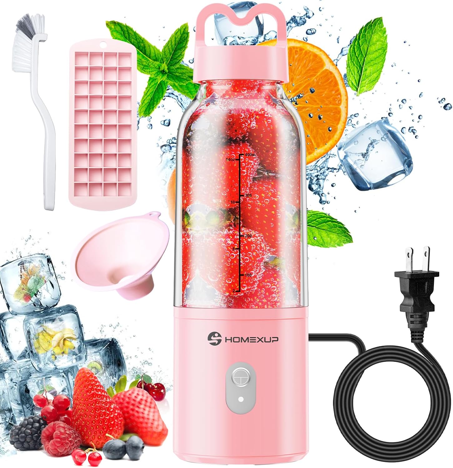

ML Juicer, Personal Size Blender, Ideal for Smoothies, Ice Blending, Juicing, and Food United States
