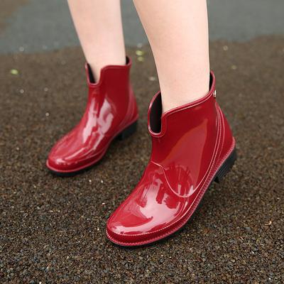 Women's Casual Outdoor Rain Boots Rubber Rain Boots PVC Non-Slip Waterproof 2024 New Women's Rain Boots Waterproof Size 35-43