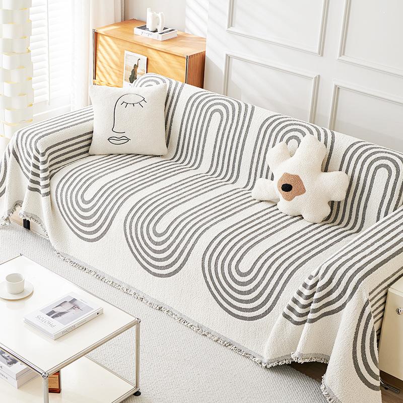 

Чехол для дивана Nordic High-Card, универсальный пылезащитный чехол для дивана Four Seasons, универсальный чехол, цельное черное полотенце для дивана 180*130cm