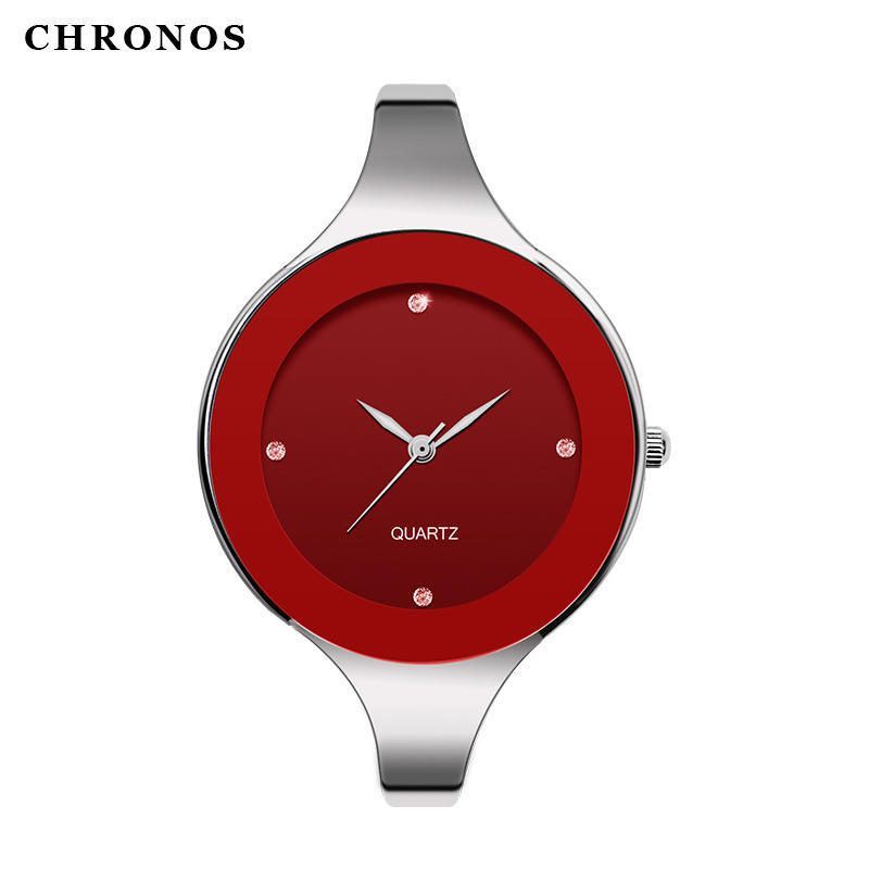 Brățară Marca CHRONOS Ceasuri De Damă Ceasuri De Damă De Cristal De Lux Ceasuri De Damă Complet Oțel