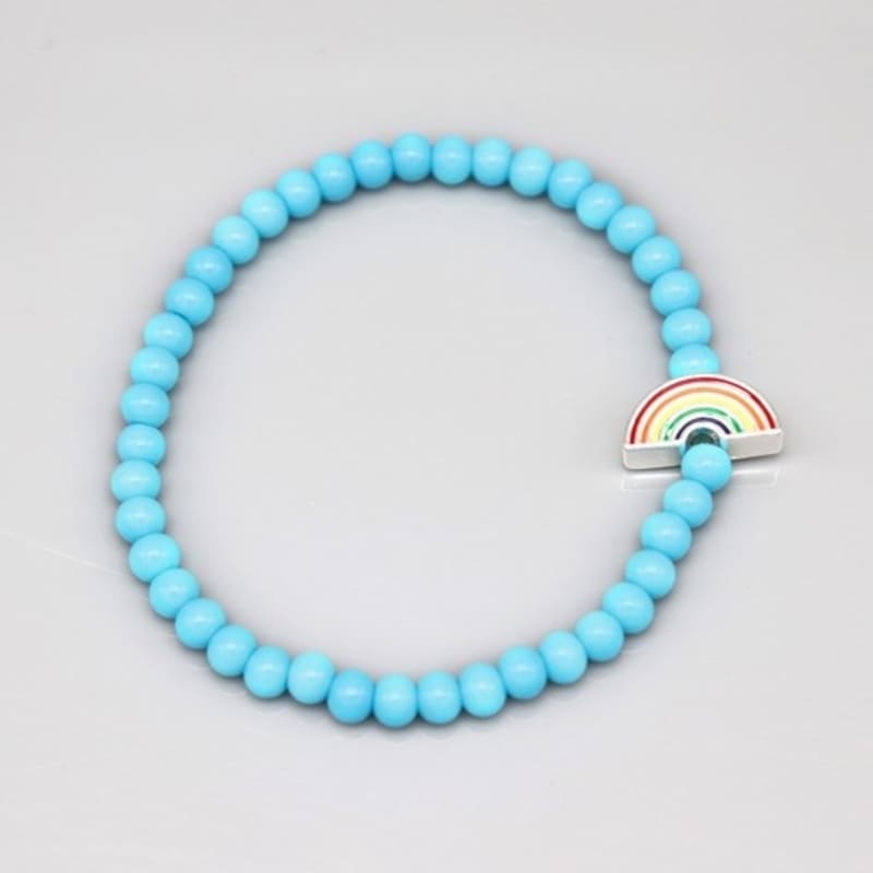 BONBEAU Kitsch Motives Color Glassball Bracelet Kitsch Motif Charm Glassball Bead Bracelet 7 Colors