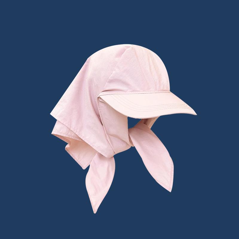 

Belted Headscarf, Head Cap, Children s Summer Sun Protection and Shade Fabric Patterned Country Style Triangular Scarf, Baseball Cap Solid-color headscarf cap рожевий
