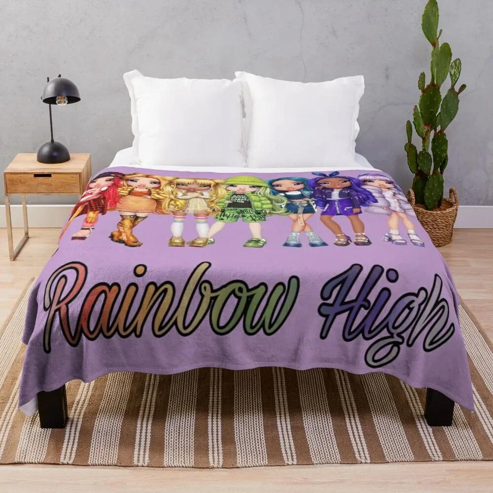

Rainbow high main characters and logo Throw Blanket Fashion Sofa Blankets 75x90cm