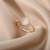 Wind Ring Oval Opal Open Ring Fashion Women's Versatile Gold Non-Fading Ring