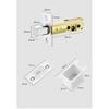 Copper Door Lock Cylinder Chrome Metal Deadbolt Single Cylinder Bolt for Home Door Gate