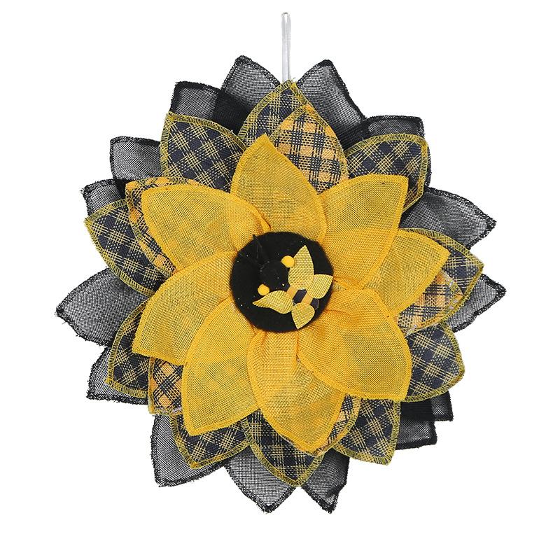 Bee Decoration Bee Festival Sunflower Wreath Easter Bee Wreath Festival Props Decoration