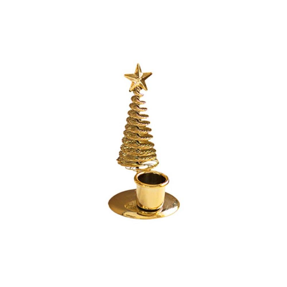 Stable Bottom Christmas Tree Candlestick Metal Christmas Table Decoration  Wedding