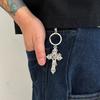 Retro Cross Keychain Pendant Men'S Jeans Key Ring Bag Ornament Hanging Decoration