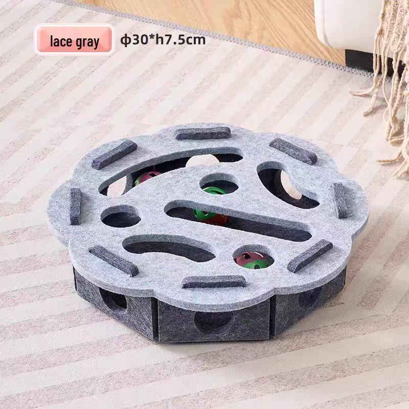 Cat Puzzle Toy - Self-Play Boredom Buster for Kittens with Maze, Digging Holes, and Bell Ball