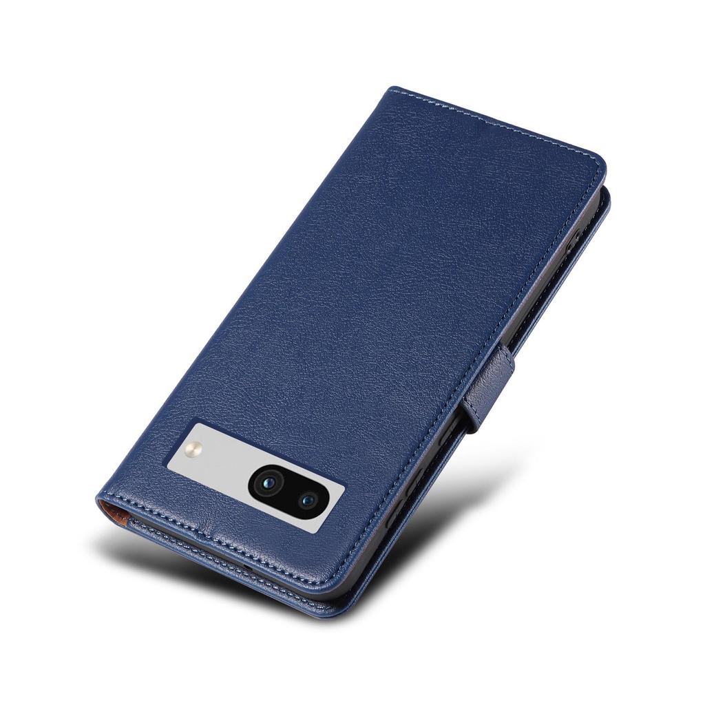 Skinnveske for Google Pixel 8A, 6A og 7 Pro mobiltelefoner - flip-deksel og beskyttelsesdeksel.