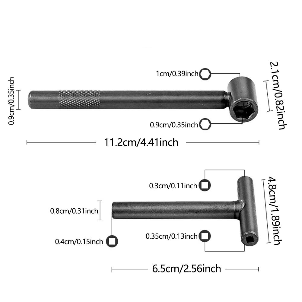 Motorcycle Valve Tappet Adjustment Kit Carbon Steel Square Hexagon Wrench For Gy6 50 150cc Engine Valve Screw Repair Maintenance