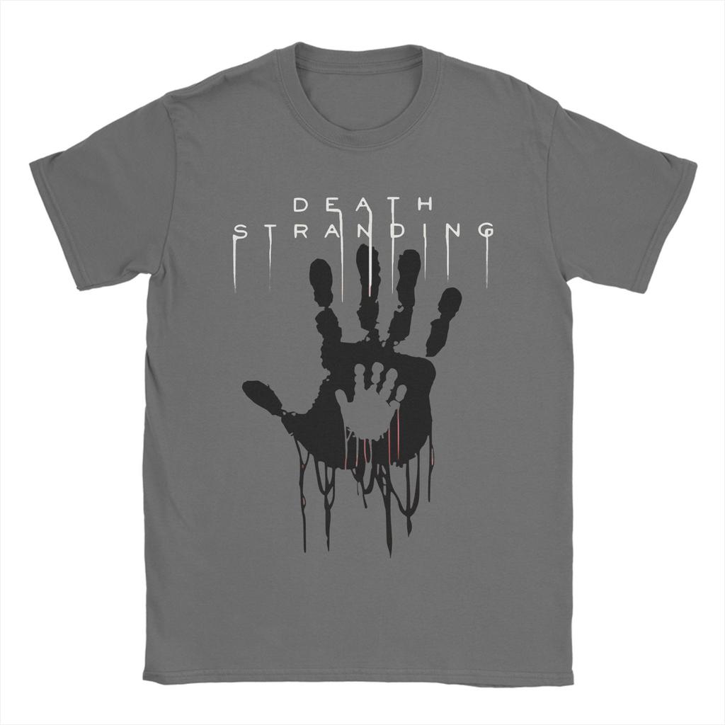 Death Stranding Gra Kojimy Koszulki Vintage Czysta Bawełna T-shirt Okrągły Dekolt Krótki Rękaw Koszulka Pomysł na Prezent Ubrania