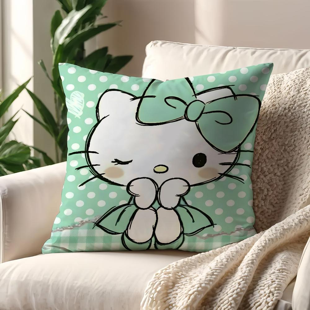 Kawaii H-Hello K-Kitty Cushion Cover For Pillow Printing Sofa Decoration Home Car Room Coffee Shop Office Nordic Simplicity