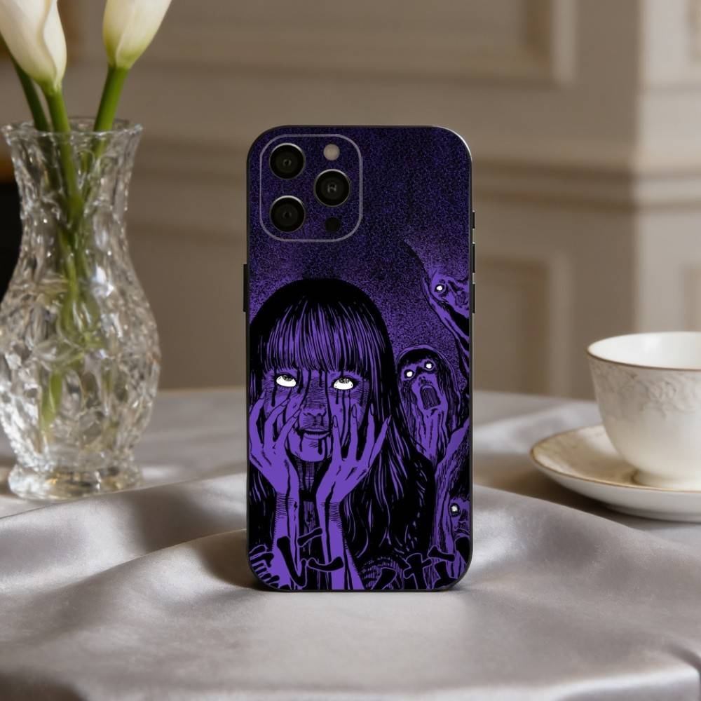 Movie H-Horror T-Tomie-E Phone Case For iPhone 17pro,16,15,14,13,12,11 Plus,Pro Max,XS,Soft Silicone Black Cover