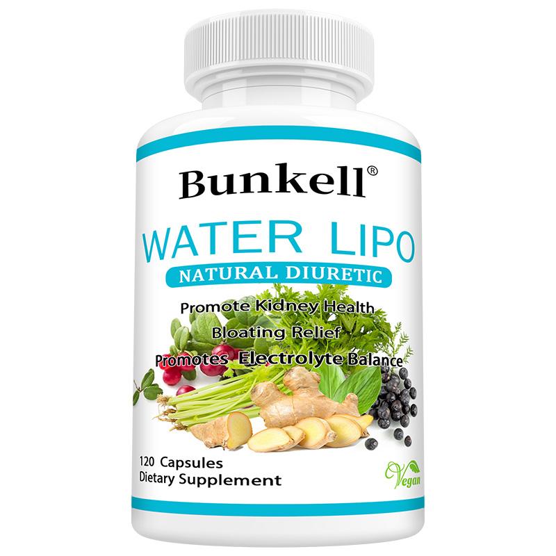 Bunkell Water Lipo Natural Diuretic Dietary Supplement 120 Capsules