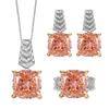 Schmuck Eisblumen-Schliff Kupfer eingelegt Papalacha Leichter Luxus Schmuckset Weiblich 12 * 12 * 10 * 10