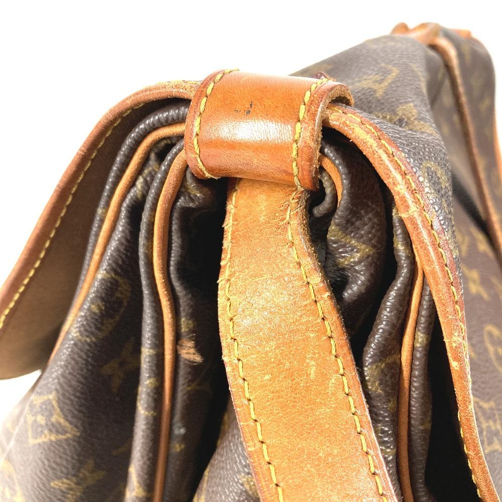 Louis Vuitton M42254 Monogram Saumur 35 Crossbody Flap Bag Shoulder Bag Brown