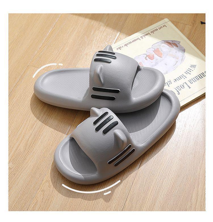 Women’s Non-slip Cartoon Kitten Slippers - Summer Indoor/Outdoor Sandals