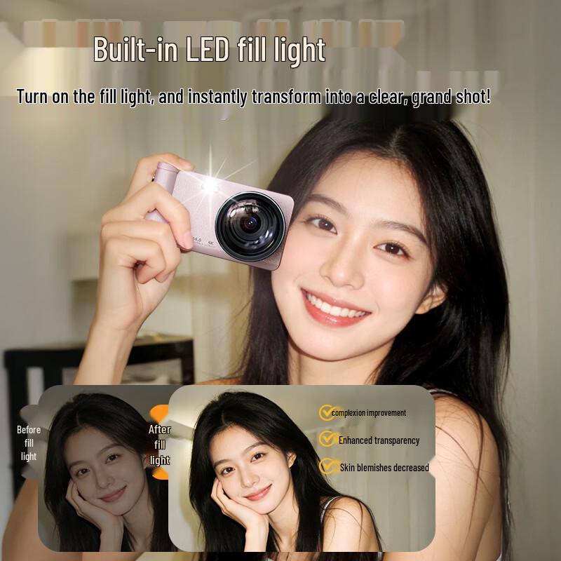 FAMUE 4K Vlogging CCD Digital Camera (CN version)