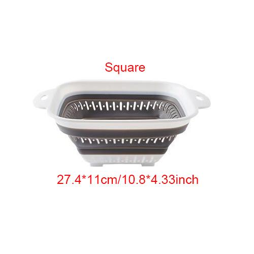 Collapsible Silicone Kitchen Storage Basket Multi-use Fruit Vegetable Drainer Foldable Kitchen Draining Organzier