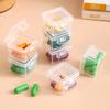 Portable Medicine Storage Box, Plastic Desktop Medicine Storage Box With Lid, Mini Household Medicine Box