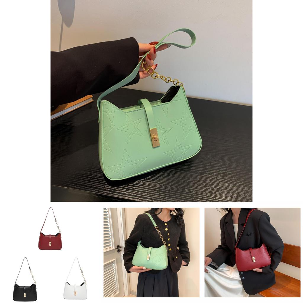 2024 Summer New Solid Color Simple Armpit Bag Street Style Pu Shoulder Bag
