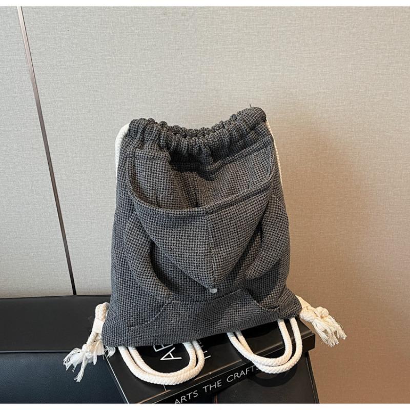 Women's bag casual tide summer fashion large capacity retro drawstring closure single shoulder crossbody bucket bag