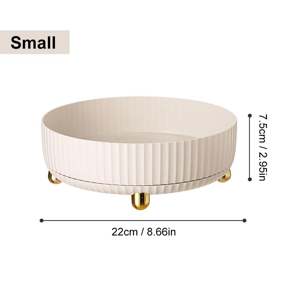 360 Rotating Tray Kitchen Storage Containers for Spice Jar Snack Food Tray Bathroom Storage Box Non Slip Cosmetics Organizer