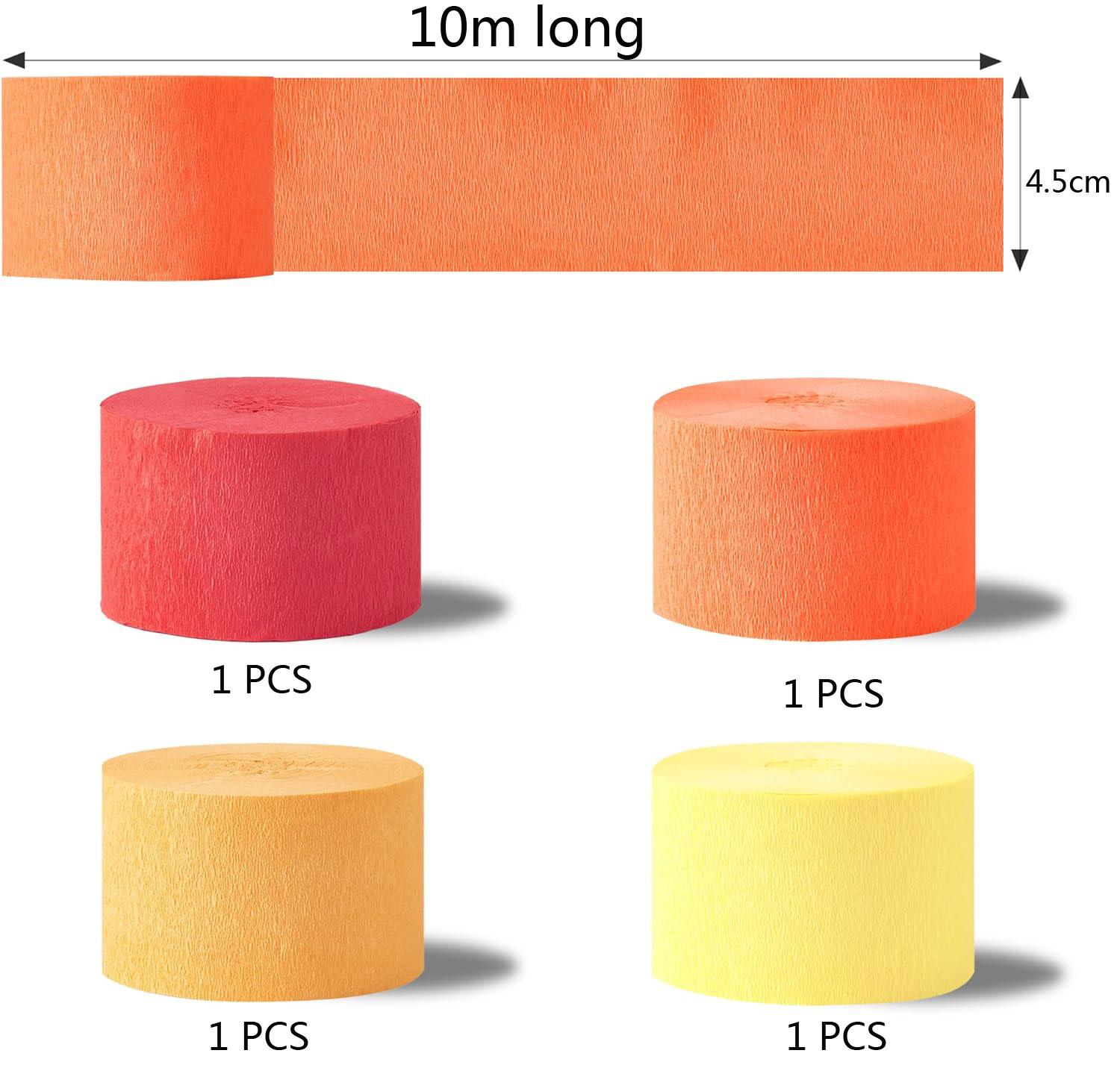 

Eco Friendly Orange Streamers Party Decor 4 Rolls Orange Crepe Paper Streamer for Birthday Party Streamers for Backdrop