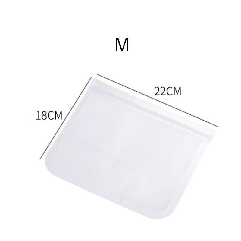 5pcs Food Storage Bag, Washable Reusable Stand-up Zipper Bag, Fruit and Vegetable Sealing Bag, Kithchen Food Fresh Bag Suitable for Lunch