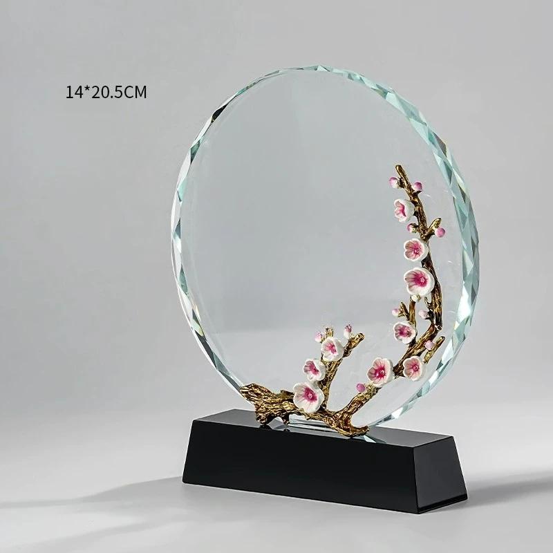 Individuelle Kristalltrophäe, Souvenirs für das jährliche Firmentreffen, den Lehrertag, Dankesplakette, Heimdekoration, Mattierte Trophäe, 1 Stück