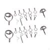 24pcs Fly Rod Guide Set Fishing Tip Repair Kit Ring Different Size