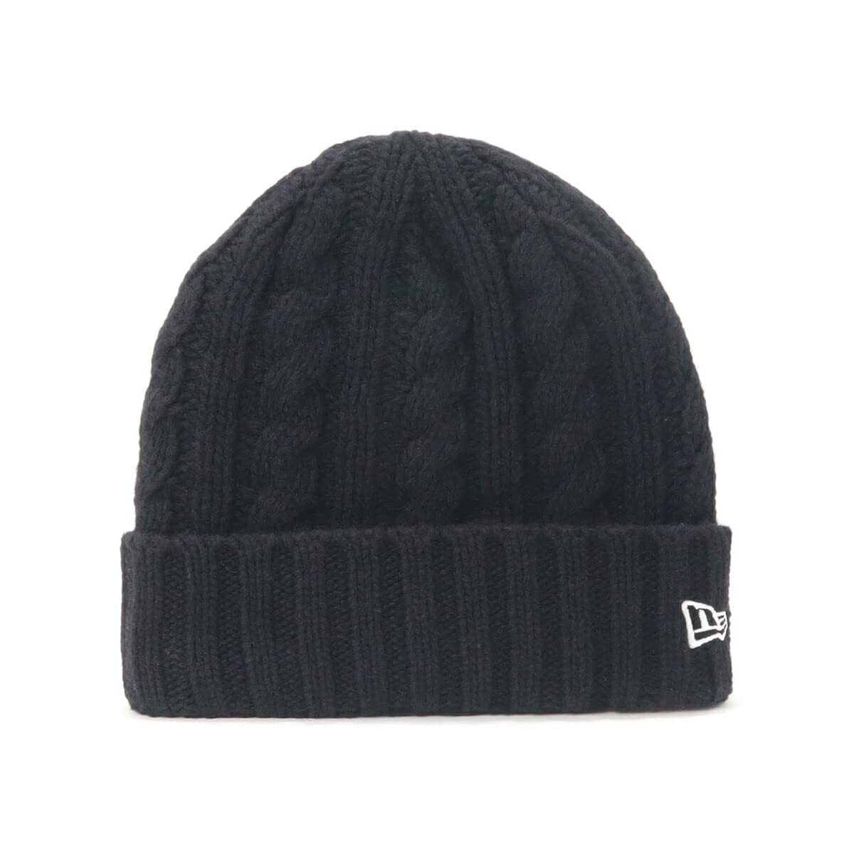 

New Era Low Gauge Cuff Knit Free LG Cuff WB Black Hat, Black, Knit, чёрный