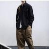 Men's Retro Japanese Solid Color Work Shirt - New Loose Casual Spring/Autumn Jacket