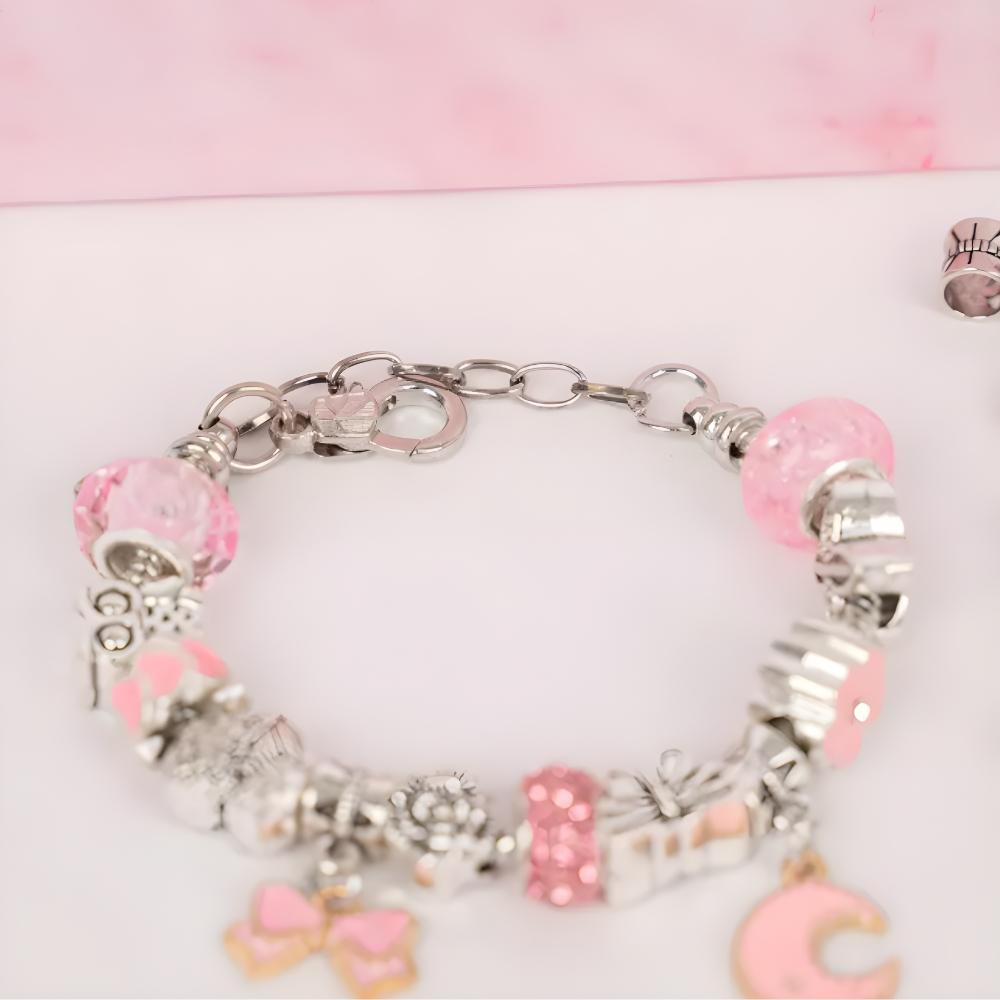 Jewelry making kit beads bracelets pendants charms gift