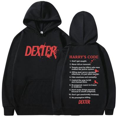 TV Play Dexter Morgan Código de Harry Sudaderas con capucha Hombre Mujer Casual Sudaderas de gran tamaño Moda Vintage Jerseys con capucha Streetwear