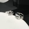 Women'S Daily Diamond Zircon Belt Buckle Ring Light Luxury Niche Design Pin Advanced Sense Opening Adjustable Ring