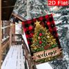 GD-DQ09050045-1pc Christmas Tree Welcome Christmas Garden Flag_2 (1)- Outdoor Garden Flag Double-sided Home Decoration Courtyard Decoration Outdoor De
