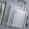 Frosted Transparent Loose-Leaf Binder Cover with Detachable Metal Clip - A4/B5/A5, Hand-Safe, Thickened for Universal Use.