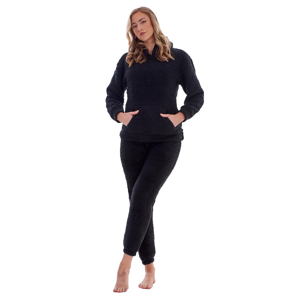 Keanu Womens/Ladies Borg Long Pyjama Set