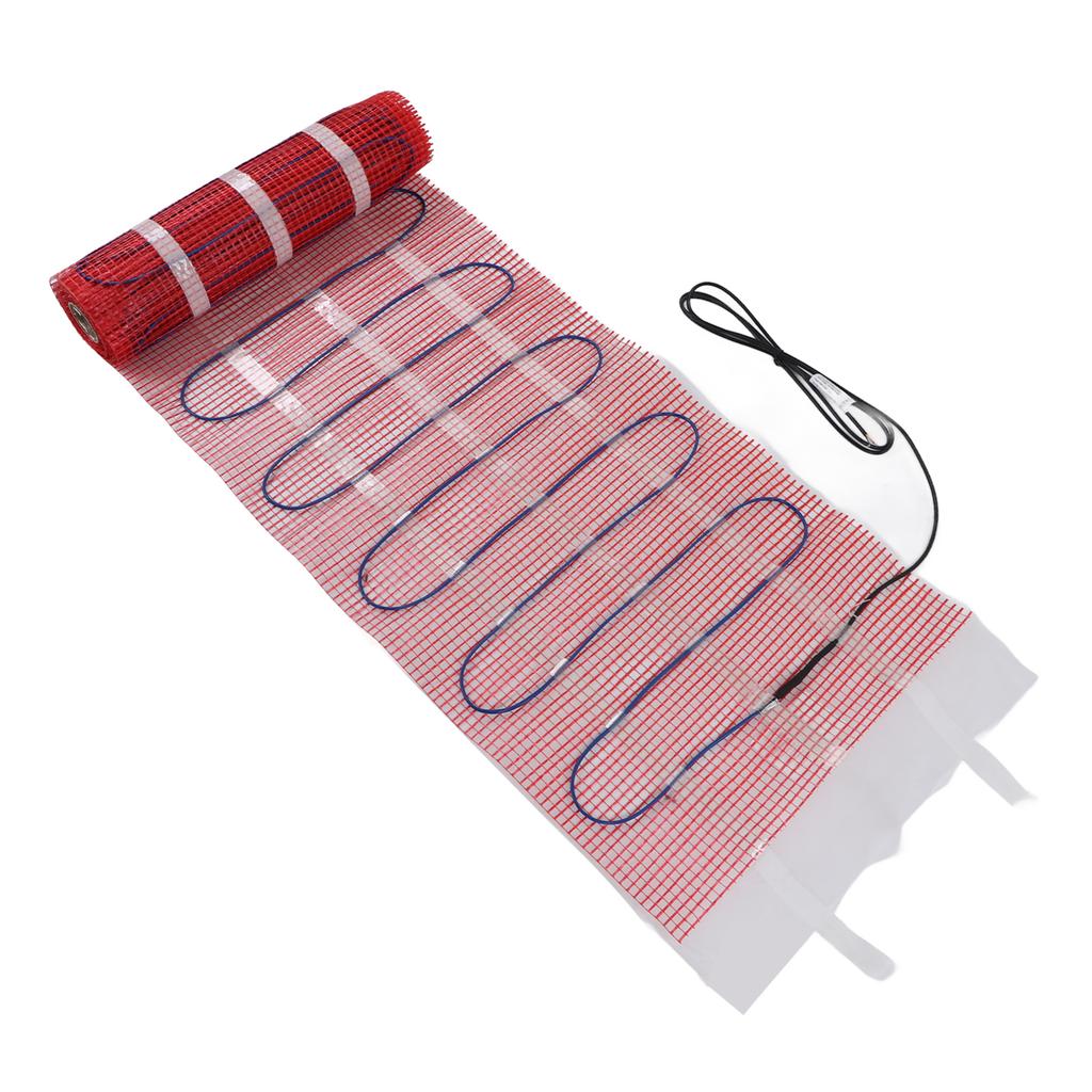 Electric Underfloor Heating Mat Kit Radiant Tile Floor System WiFi Control 3 Square Meter with Thermostat Sensor 220V