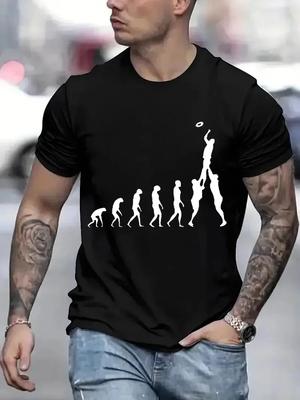Ράγκμπι Εξέλιξη Πρωτότυπο Αστείο T-shirt Ανδρικό Μαύρο Τοπ Μπλουζάκι Χίπστερ Oversized T-shirt Ανδρικό Φούτερ Μπλουζάκια Μόδα Harajuku T-shirt
