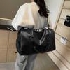 Fashion trend simple PU large-capacity portable travel bag with shoe compartment dry and wet separation fitness bag can cover the tie rod