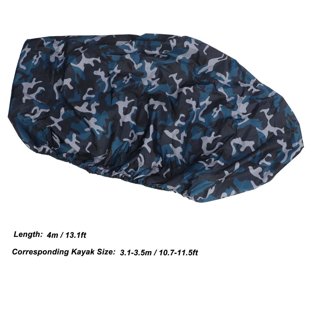 Boat Cover Kayak Canoe Waterproof Ultraviolet Resistant Dust Cover Shield for Inflatable Boat Ocean Camouflage 3.1-3.5M
