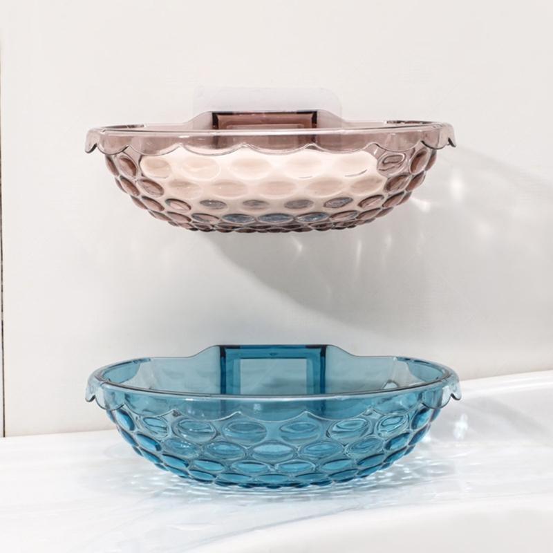 Soap Rack No Drilling Wall Mounted Soap Holder Soap Sponge Dish Bathroom Accessories Self Adhesive Soap Dishes Decor